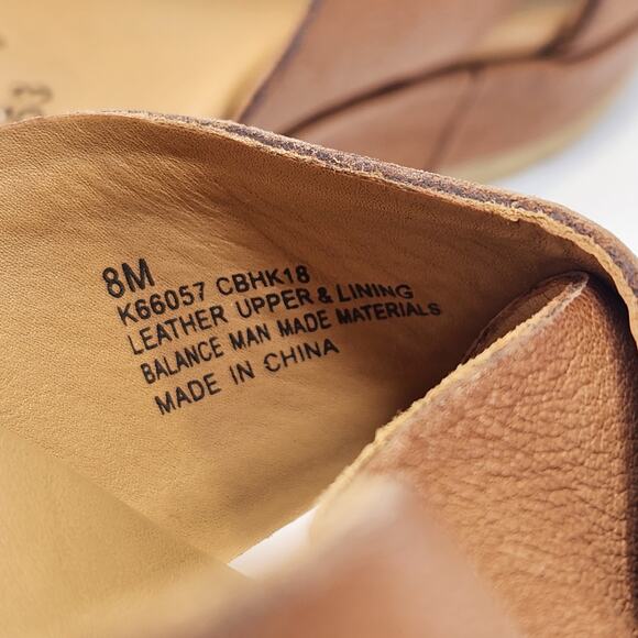 Kork Ease Baja Sport Brown Leather Wedge Sandal Women Size 8M Slip On Toe Loop - Picture 5 of 8